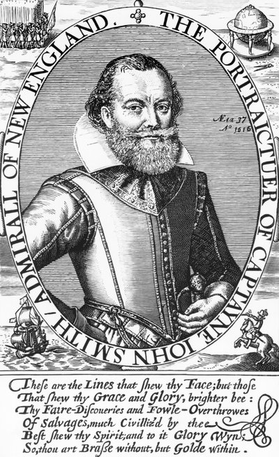 Captain John Smith, 1st Governor of Virginia by English School